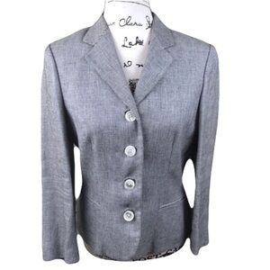 Ralph Lauren Lined Linen Gray Blazer.